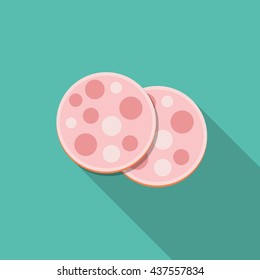Breakfast Sausage Icon in Modern Flat Style Vector Illustration EPS10