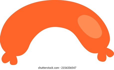 Breakfast sausage, illustration, vector on a white background.