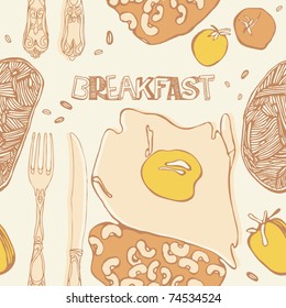 breakfast seamless background