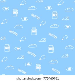 Breakfast seamless food pattern