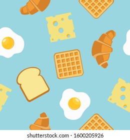 Breakfast Seamless Pattern Background or Wallpaper