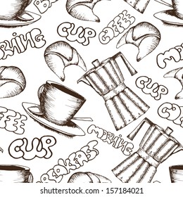 breakfast seamless pattern can be used for wallpaper, website background, textile printing