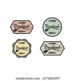 breakfast set badge retaurant logo