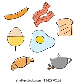 Breakfast set icon. Food design