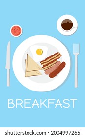 Arte de ilustración vectorial de conjuntos de desayuno