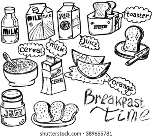 breakfast, sketch