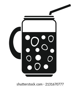 Frühstück Smoothie Symbol einfache Vektorgrafik. Gesunde Speisekarte. Mittagessen