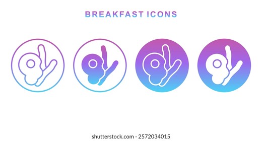 Breakfast Stroke icon collections. Containing Breakfast, Fruits, Croissant, Jam, Orange Juice, Baguette, Tea, Omelette and more icons. Editable Stroke icon 