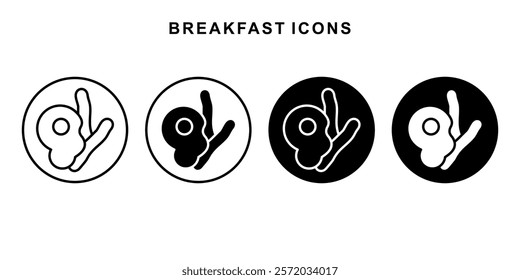 Breakfast Stroke icon collections. Containing Breakfast, Fruits, Croissant, Jam, Orange Juice, Baguette, Tea, Omelette and more icons. Editable Stroke icon 