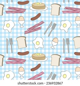 Breakfast Table Cloth fun repeat seamless pattern