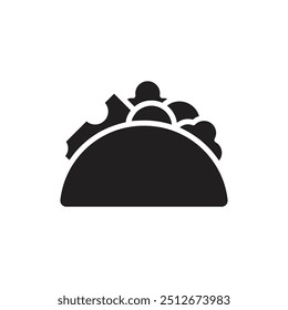 Frühstück Taco gefüllt Symbol Vektorgrafik