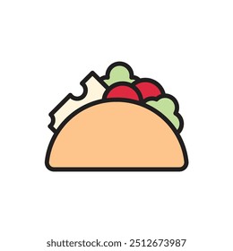 Breakfast Taco Icon Vector Illustration