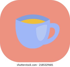 Breakfast tea, illustration, vector on a white background.