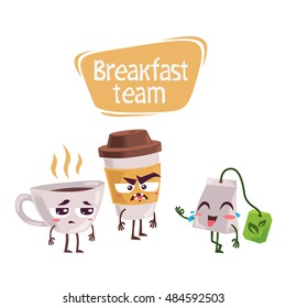 breakfast team, vector characters