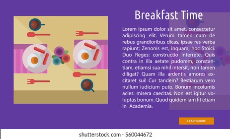 Breakfast Time Conceptual Banner