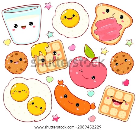 Similar – Image, Stock Photo happy sausage in bread