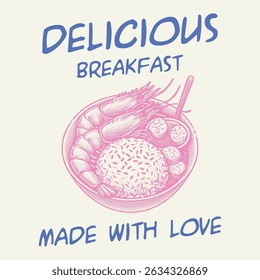 Breakfast time vector design. Morning time artwork, Fresh start your day. Breakfast time vector design. Morning time artwork for apparel, sticker, batch, background, poster and others