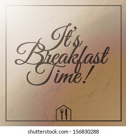 breakfast time vintage greeting card