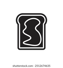 Breakfast Toast Filled Icon Vector Illustration