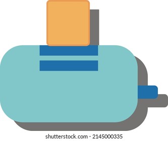 Breakfast toast, illustration, vector on a white background.