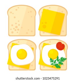 Breakfast toast vector illustration