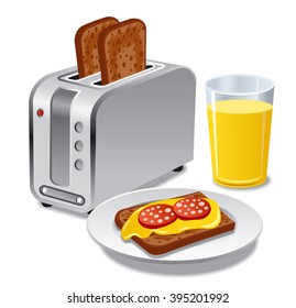 breakfast with toasts
