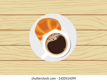 Breakfast top view frame. Morning food menu design. Breakfast dishes collection.
