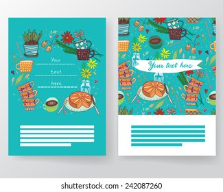 Breakfast two beautiful cards.