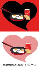 Breakfast in Valentin's day.