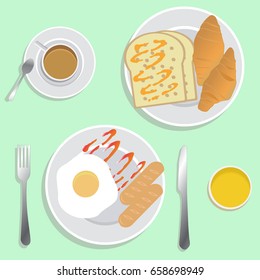 breakfast, vector