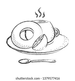 Breakfast vector drawing