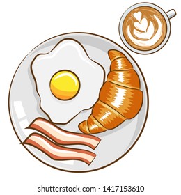 breakfast vector graphic design clipart