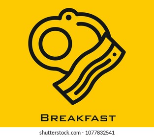 Breakfast vector icon