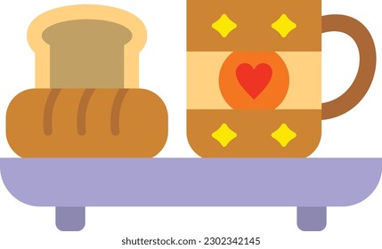 Breakfast vector icon. Can be used for printing, mobile and web applications.