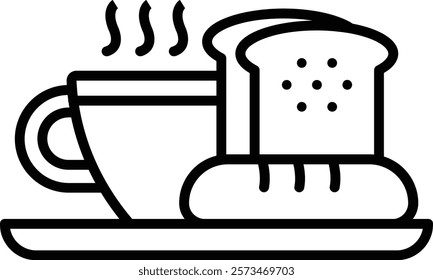 Breakfast vector icon. Can be used for printing, mobile and web applications.