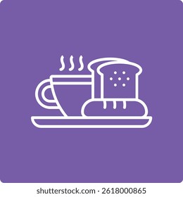 Frühstück, Vektorsymbol. Kann für Druck-, Mobil- und Web-Anwendungen verwendet werden.