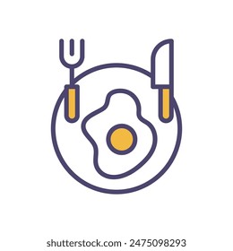 Breakfast vector icon design stock illustration