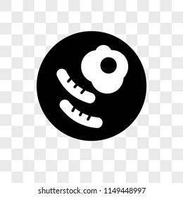 Breakfast vector icon on transparent background, Breakfast icon