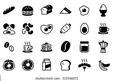 Breakfast Vector Icon Set