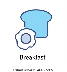 Breakfast vector icon stock illustration