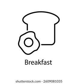 Breakfast vector icon stock illustration