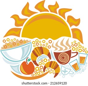 Breakfast vector illustration