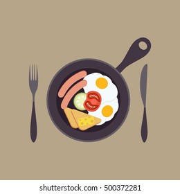 Breakfast vector illustration