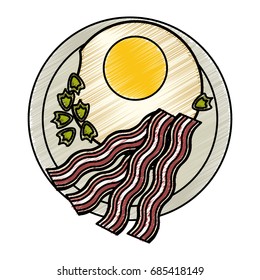 breakfast vector illustration