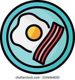 breakfast vector on white background. isolated Vector icon