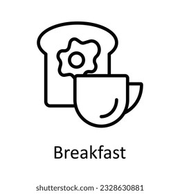 Breakfast Vector outline Icon Design illustration. Food and drinks Symbol on White background EPS 10 File