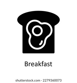 Breakfast Vector       Solid Icons. Simple stock illustration stock