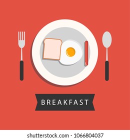 Breakfast Vector Template Design Illustration