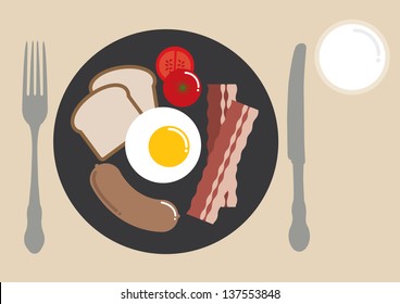 breakfast vector/illustration