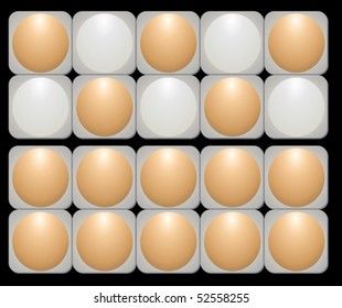 breakfast. Yellow and white eggs. Cracked eggs. Chicken eggs